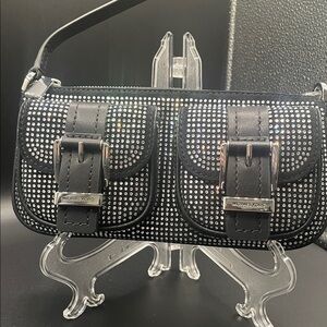MICHAEL MICHAEL KORS
Zoe Small Crystal Embellished Suede Pochette
